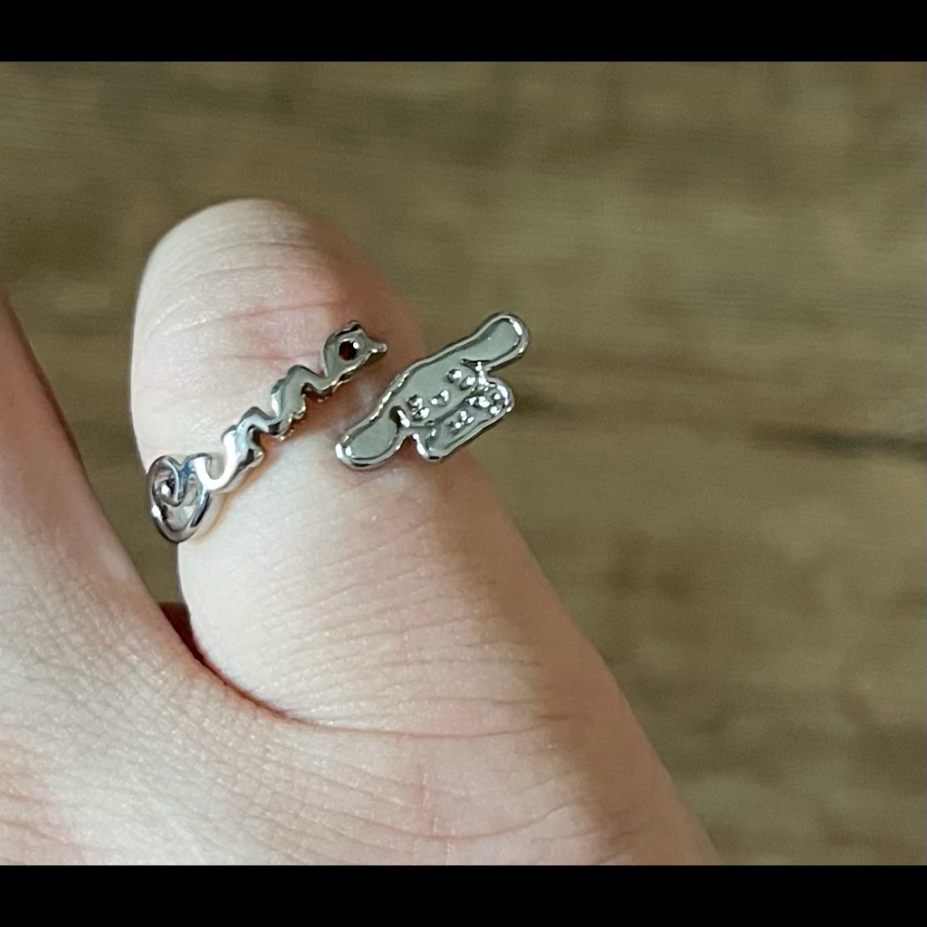 Cinnamoroll Sanrio-Nwt Silver Tone Adjustable Ring 15$